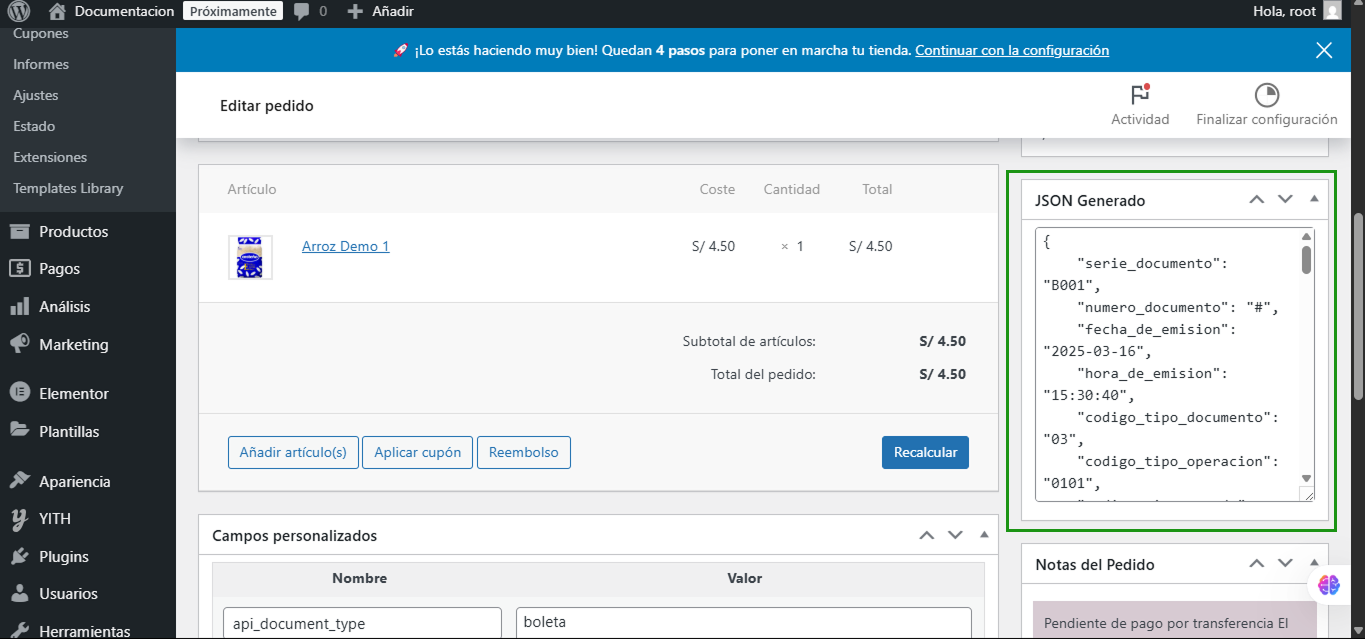 Payload JSON